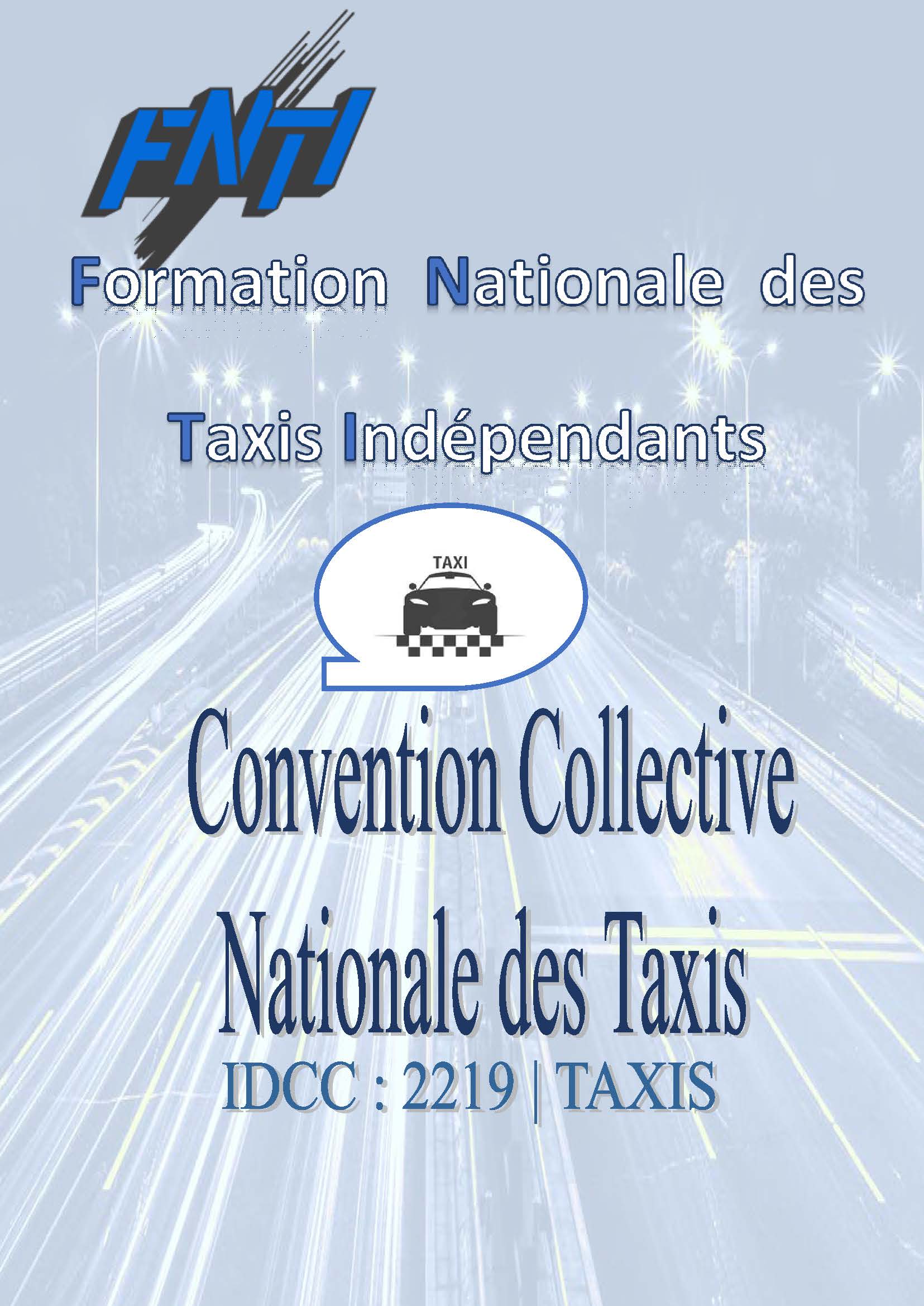 Image de la couverture de la Convention Collective des Taxis , mise à jour Déecembre 2020
