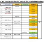 Récapitulatif des dates prévues par la FORMATION FNTI pour le Permis TAXI